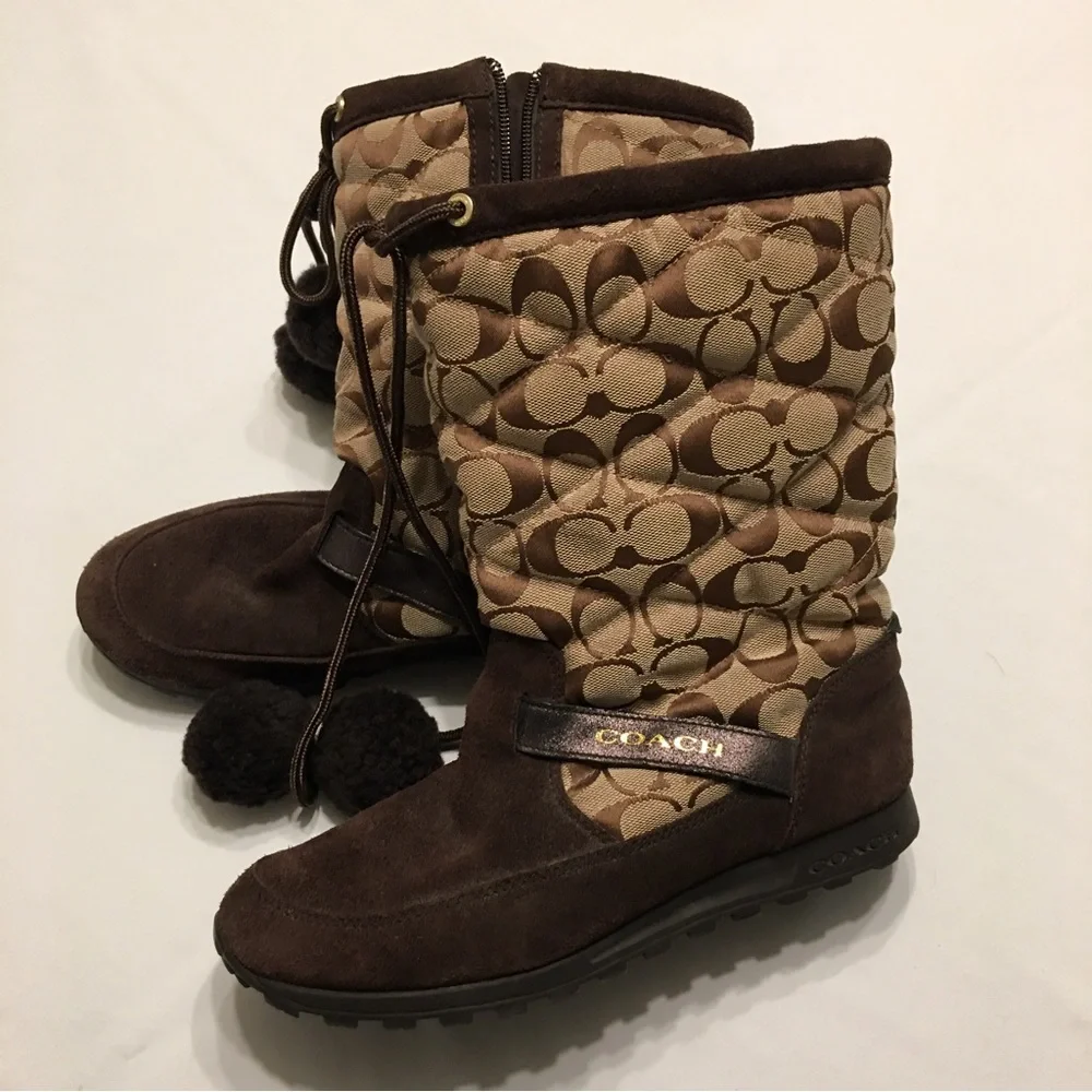 Coach Brown Juniper Boots Size 8.5B - Picture 11 of 16
